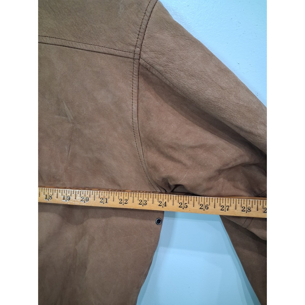 RedHead Mens Brown Distressed Leather Bomber Flight Jacket Large RN 74747 - Picture 6 of 8